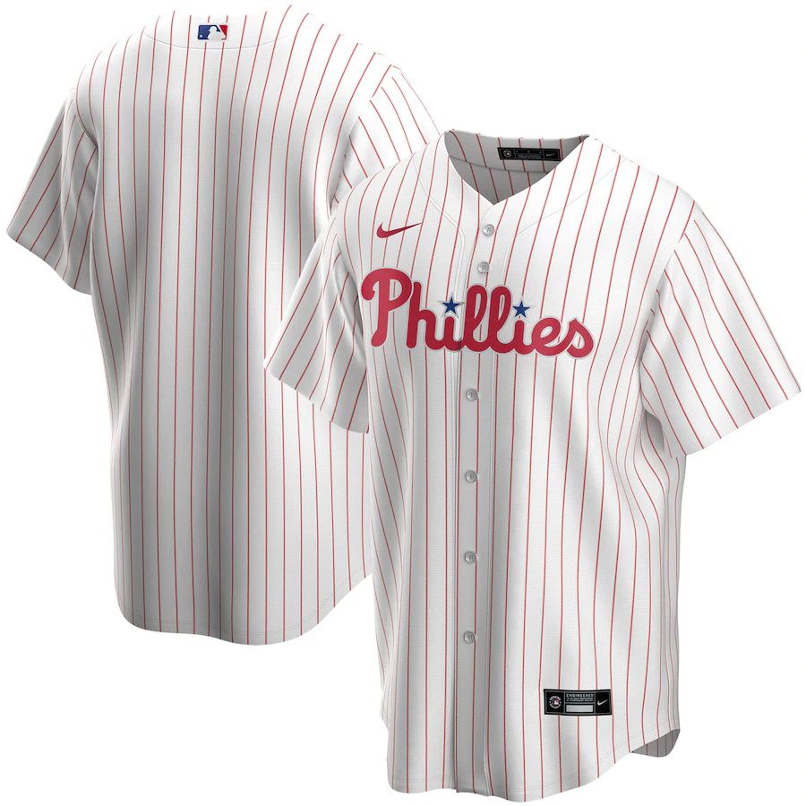 Mens Philadelphia Phillies Nike White Home Replica Team MLB Jerseys->youth mlb jersey->Youth Jersey